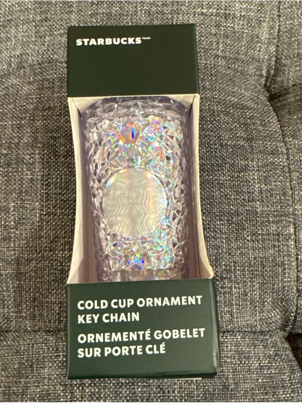 Starbucks Iridescent Lavender Cold Cup Ornament Key Chain